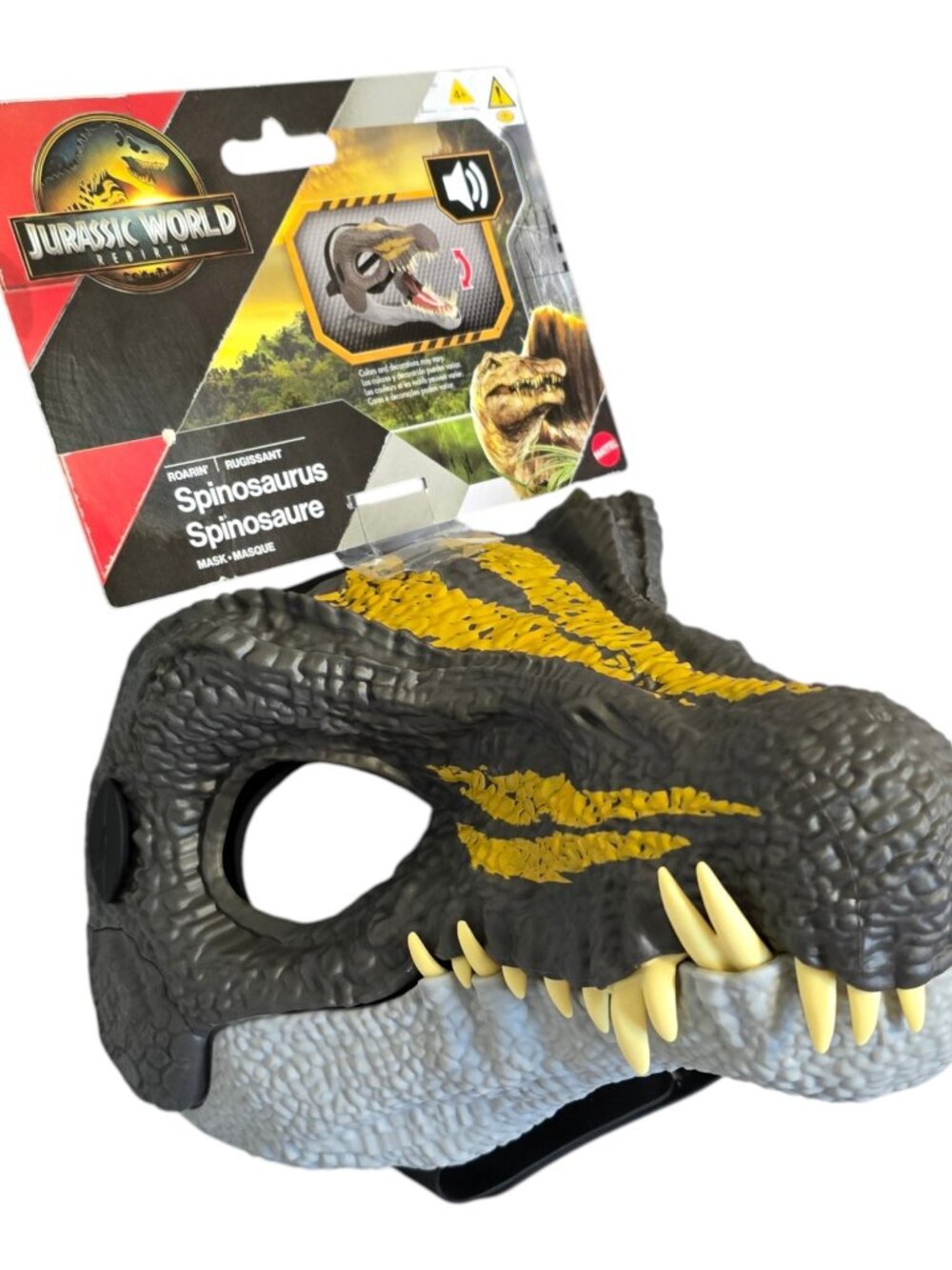 NWT! Jurassic World Rebirth Spinosaurus Dinosaur Mask Interactive Chomp & Roar